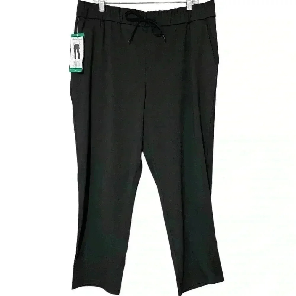 Hilary Radley Women's XL Black Straight Leg Pants Workwear Minimalist Office NWT